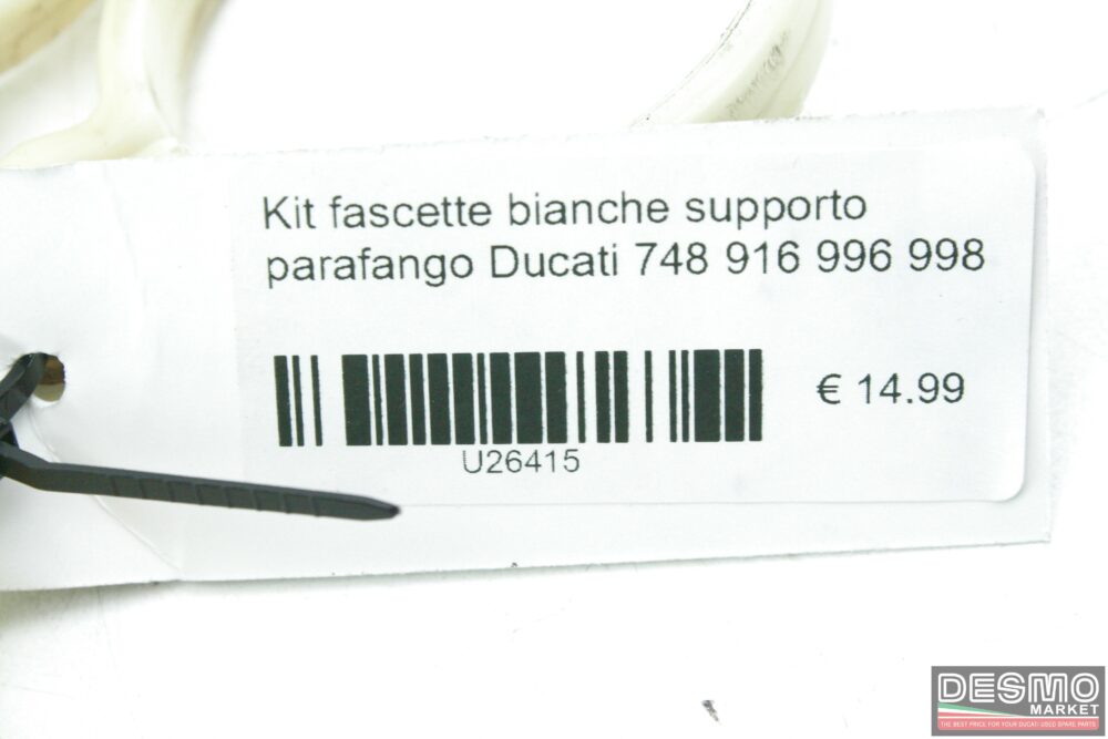 Kit fascette bianche supporto parafango Ducati 748 916 996 998