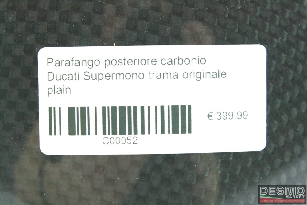 Parafango posteriore carbonio trama originale plain Ducati Supermono