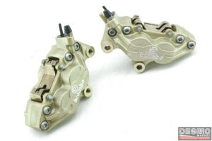 Pinze freno anteriori Brembo oro Ducati Aprilia Guzzi interasse 65mm