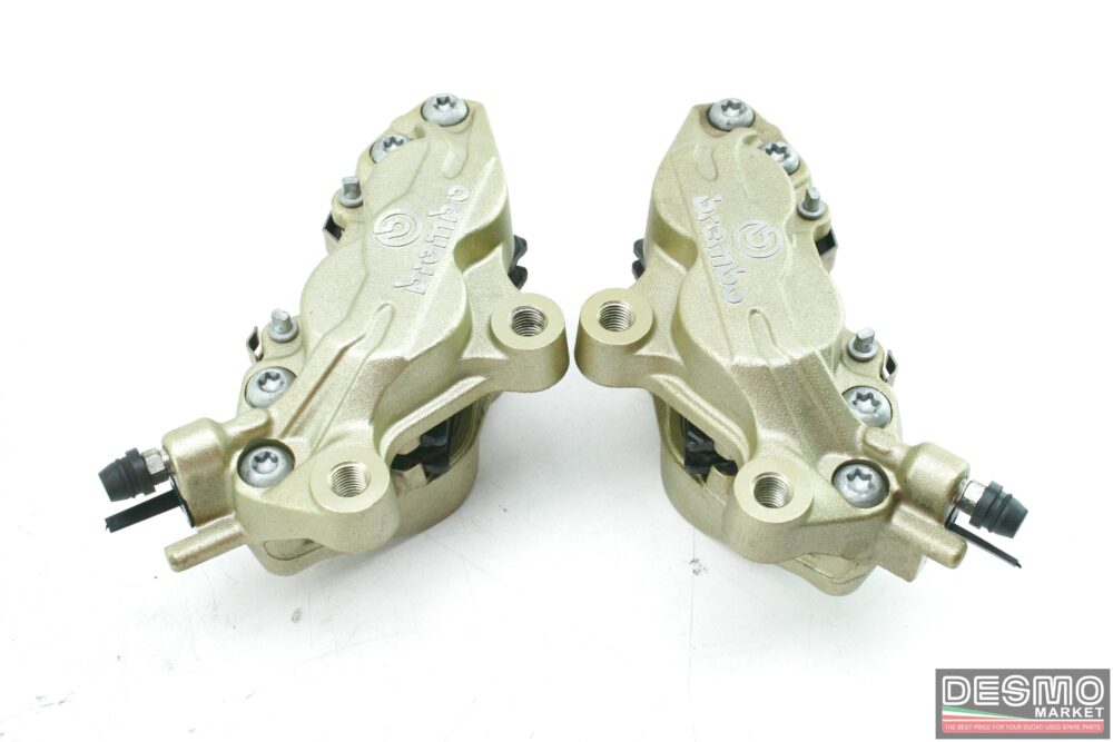 Pinze freno anteriori Brembo oro Ducati Aprilia Guzzi interasse 65mm