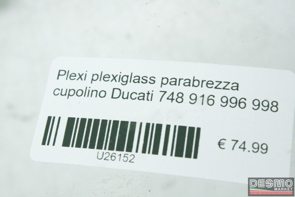 Plexi plexiglass parabrezza cupolino Ducati 748 916 996 998