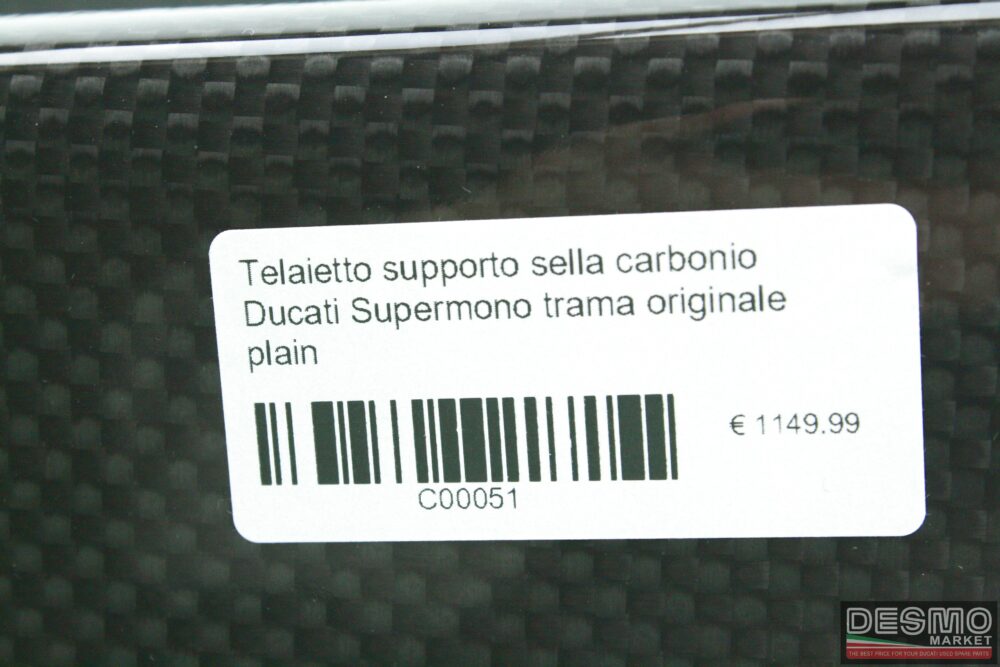 Telaietto supporto sella carbonio trama original plain Ducati Supermono