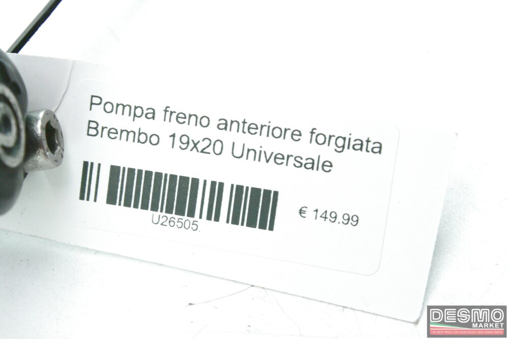 Pompa freno anteriore forgiata Brembo 19×20 universale