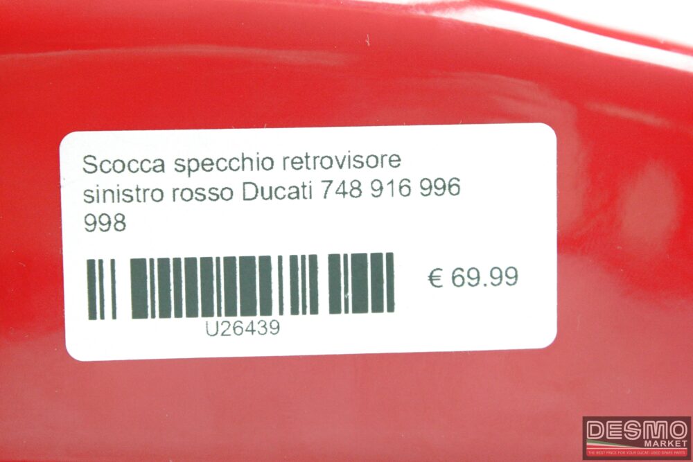 Scocca specchio retrovisore sinistro rosso Ducati 748 916 996 998