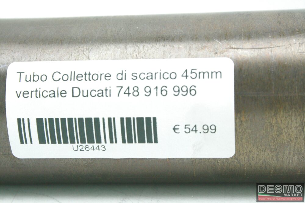 Tubo Collettore di scarico 45mm verticale Ducati 748 916 996