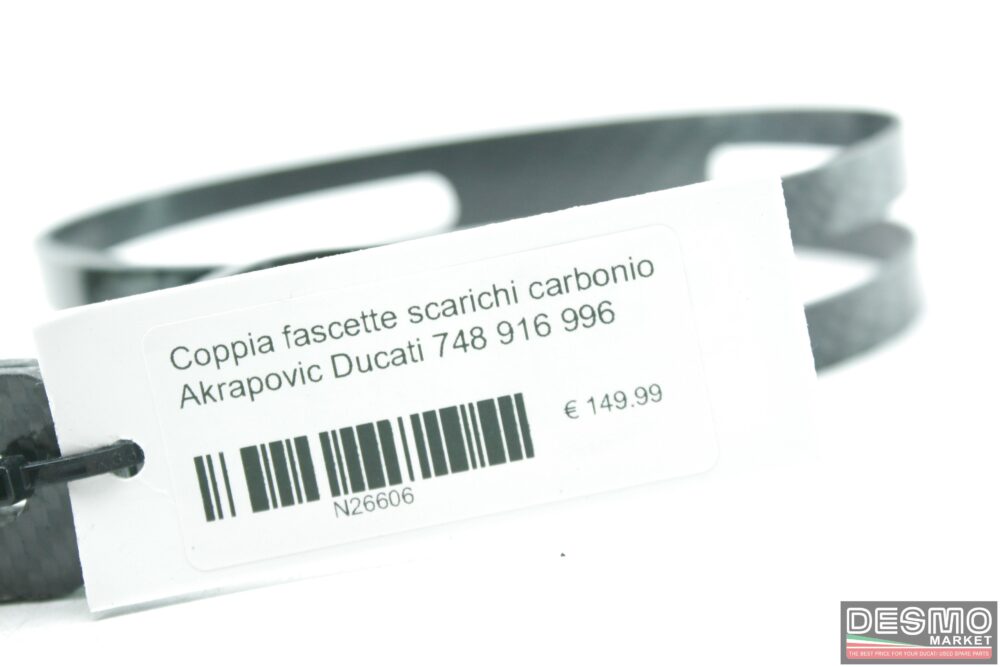 Coppia fascette scarichi carbonio Akrapovic Ducati 748 916 996