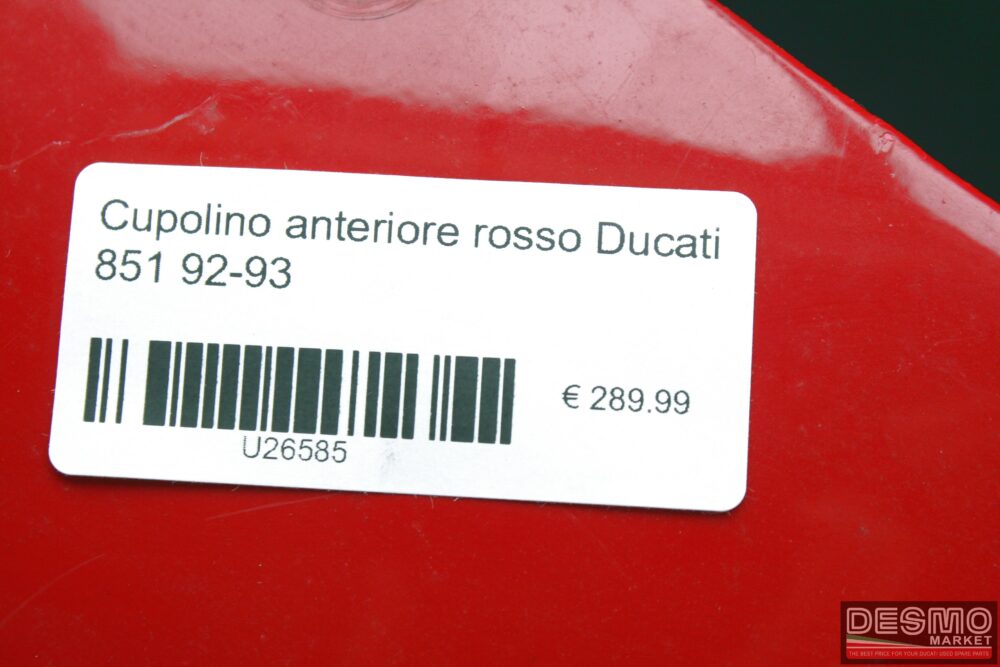 Cupolino anteriore rosso Ducati 851 92-93