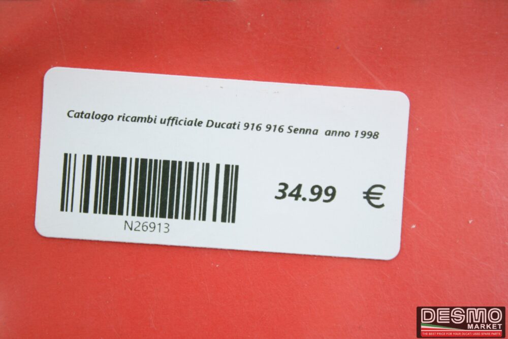 Catalogo ricambi ufficiale Ducati 916 916 Senna  anno 1998