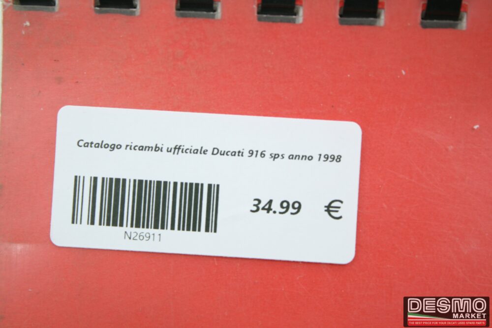 Catalogo ricambi ufficiale Ducati 916 sps anno 1998