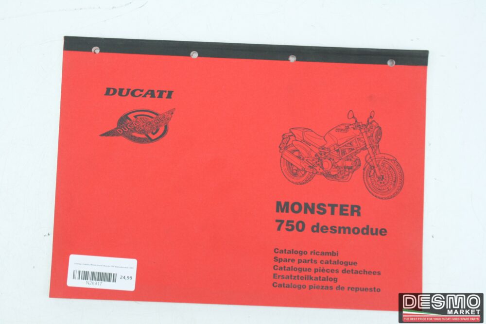 Catalogo ricambi ufficiale Ducati Monster 750 desmodue anno 1995