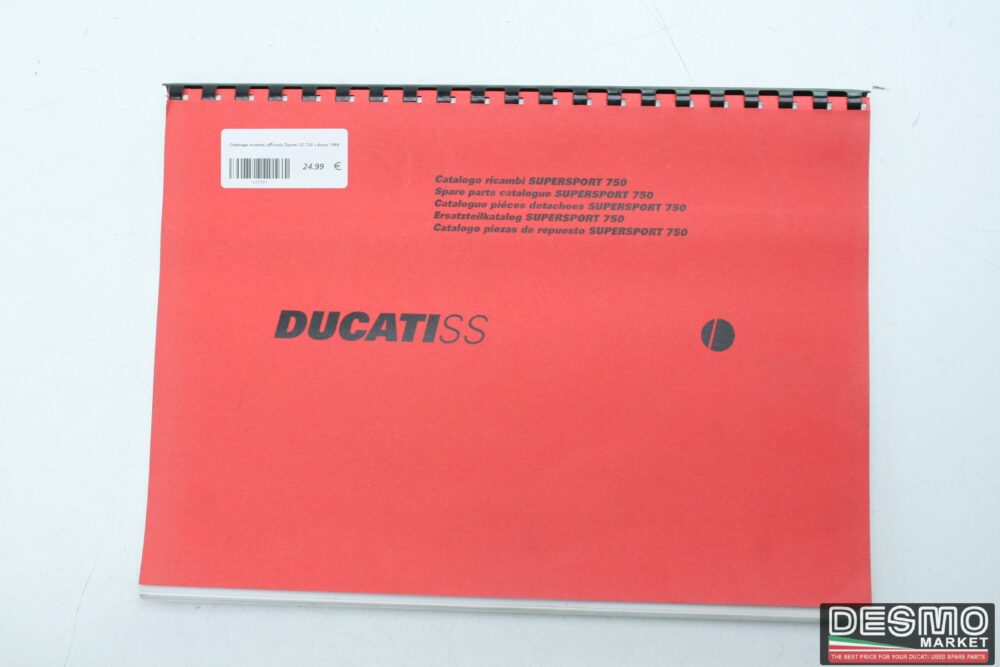 Catalogo ricambi ufficiale Ducati SS 750 s Anno 1998