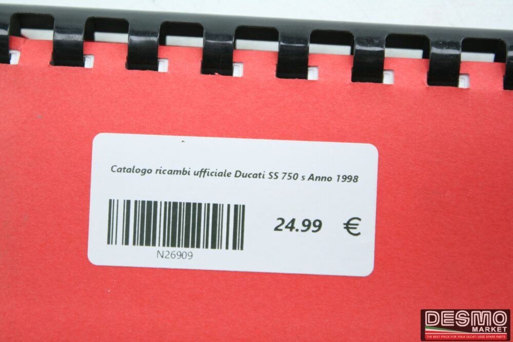 Catalogo ricambi ufficiale Ducati SS 750 s Anno 1998