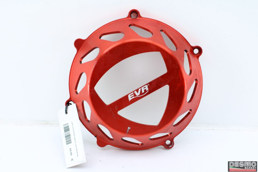 crankcase cover clutch ergal cnc red EVR Ducati