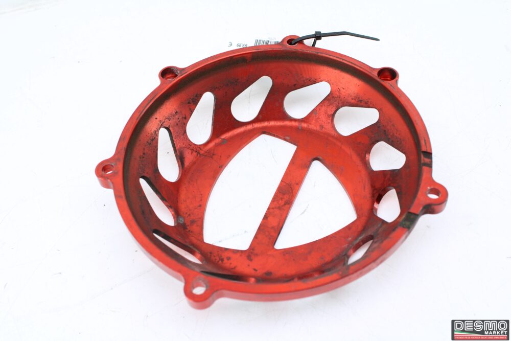 crankcase cover clutch ergal cnc red EVR Ducati - Image 2