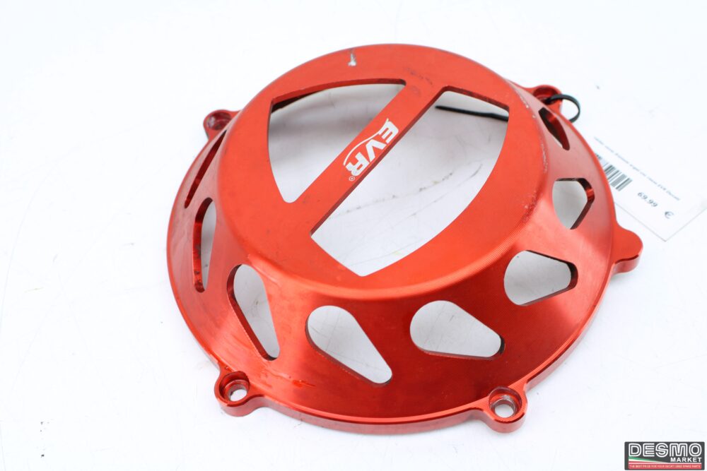 crankcase cover clutch ergal cnc red EVR Ducati - Image 3