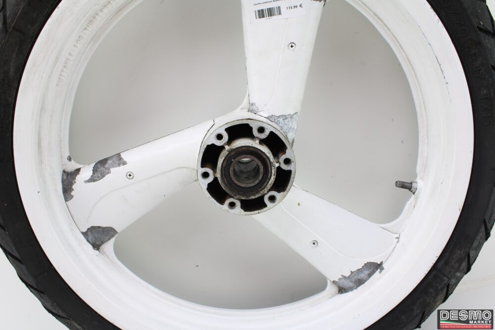 Front rim White Cagiva mito 125 - Image 4