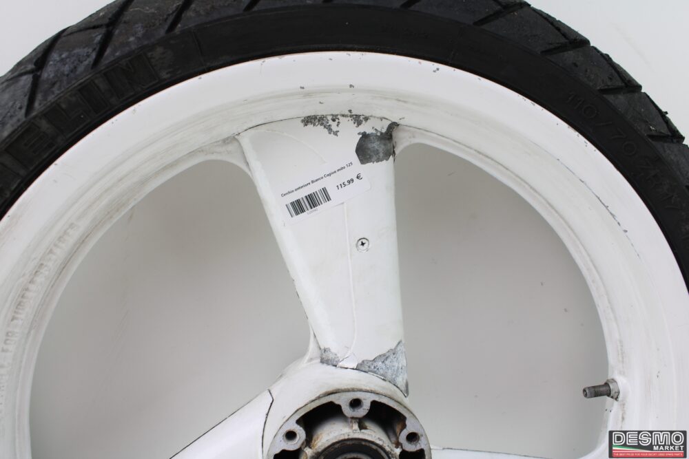 Front rim White Cagiva mito 125 - Image 5