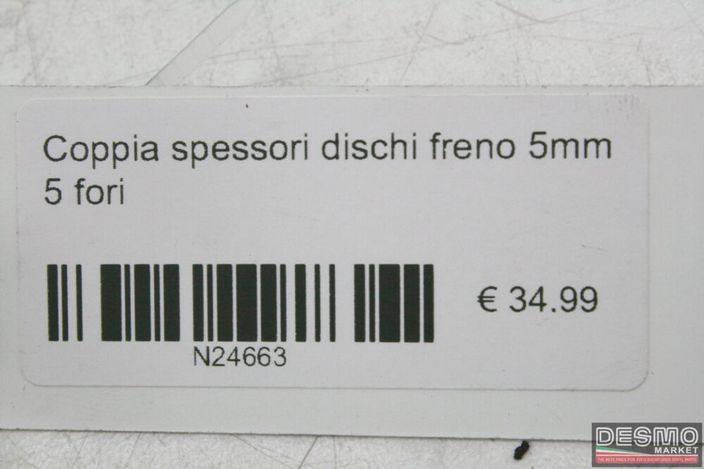 Pair of 5mm brake disc shims 5 holes - Image 5