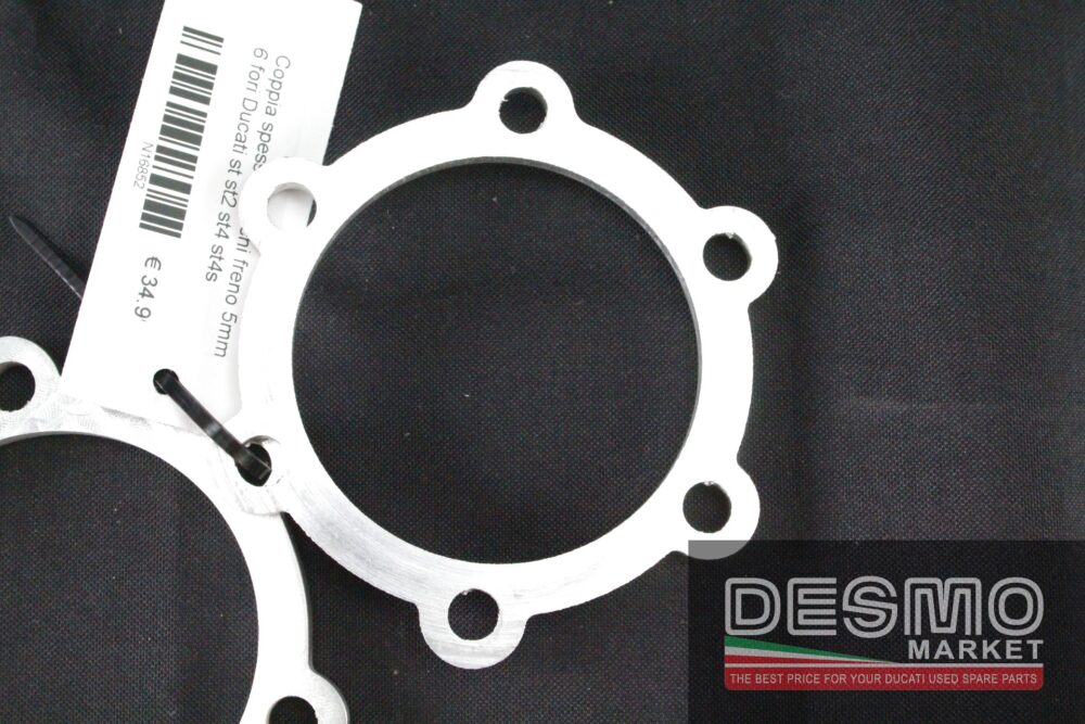 Coppia spessori dischi freno 5mm 6 fori Ducati Monster s2r s4r 996