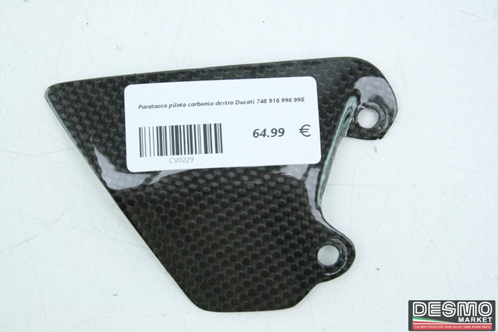 Paratacco pilota carbonio destro Ducati 748 916 996 998