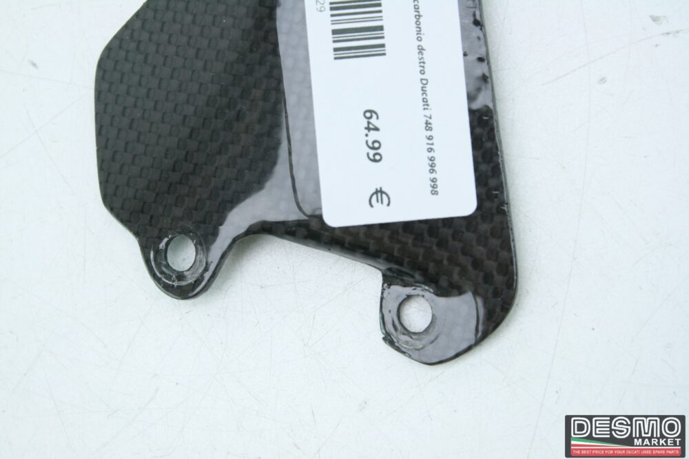 Carbon right heel guard Ducati 748 916 996 998 - Image 3